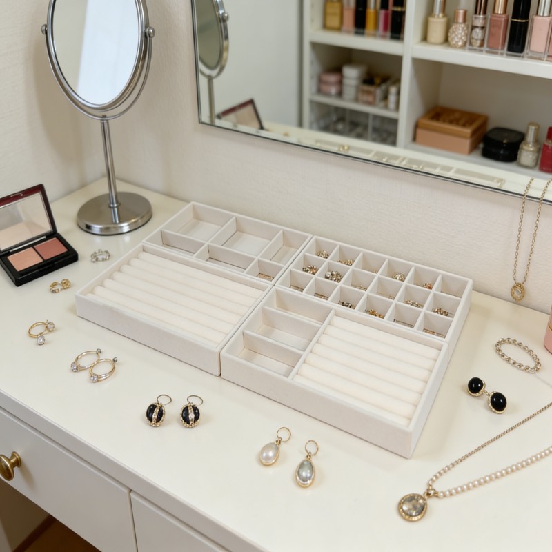 Compartmented Jewelry Drawer Organizer Tray — thumbnail 7