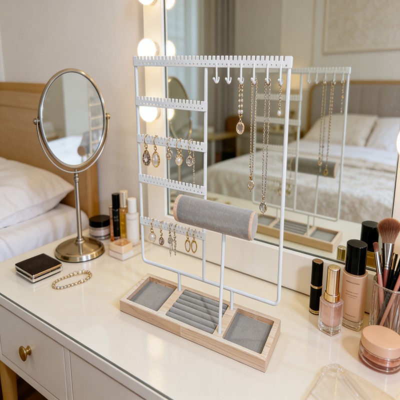 Jewelry Display Stand with Earring and Necklace Storage — thumbnail 4