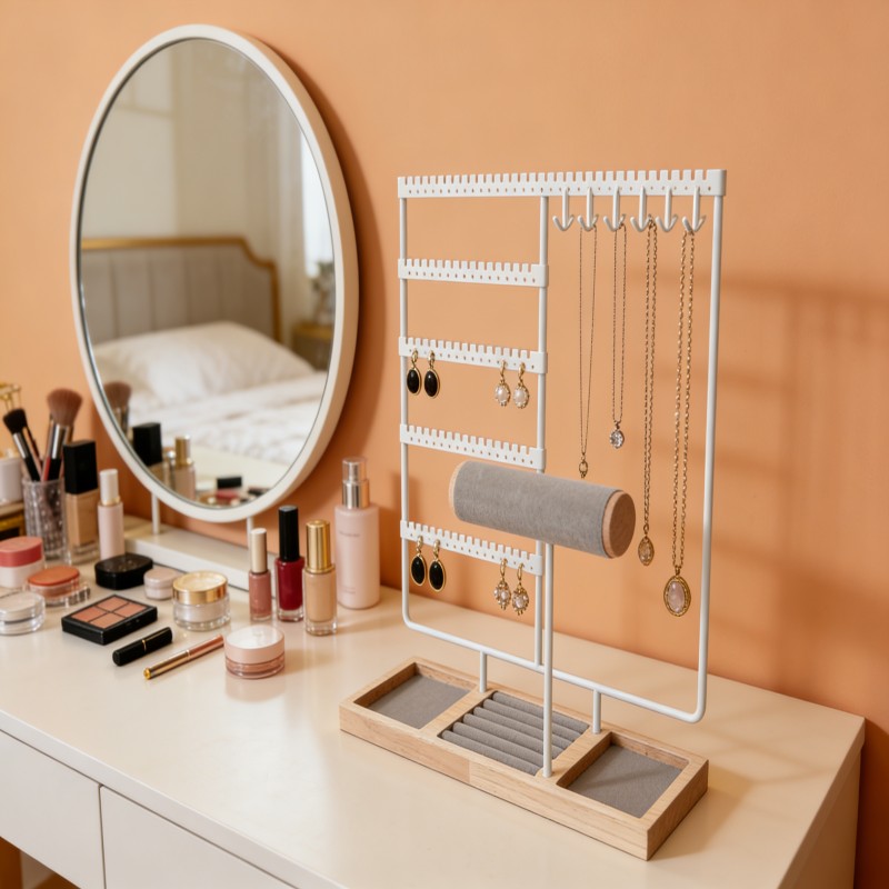 Jewelry Display Stand with Earring and Necklace Storage — thumbnail 6