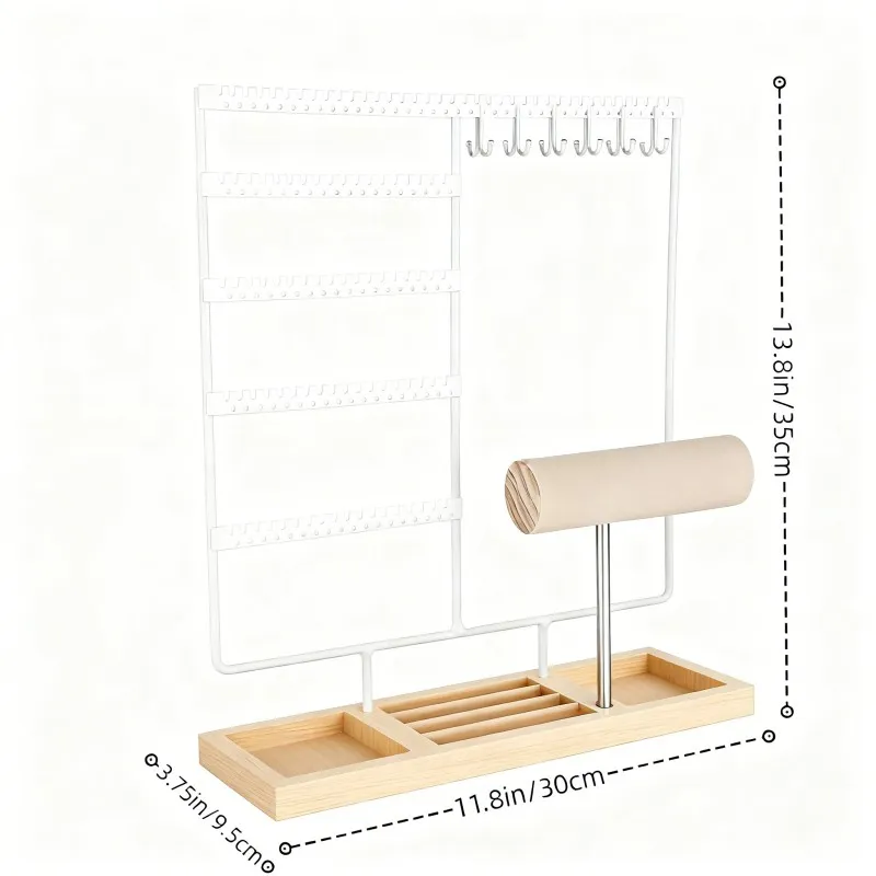 Jewelry Display Stand with Earring and Necklace Storage — thumbnail 7