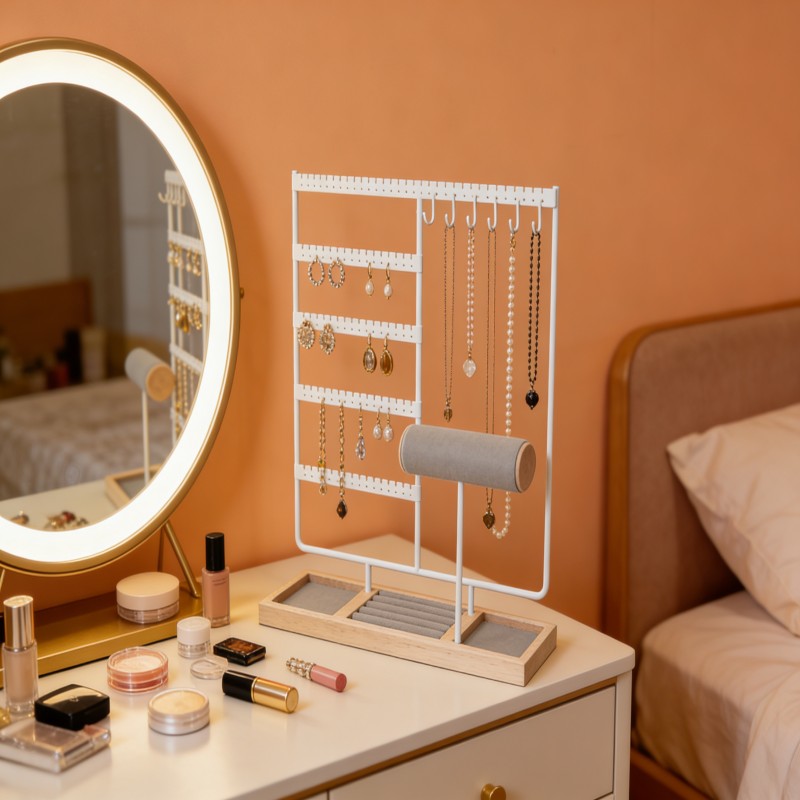 Jewelry Display Stand with Earring and Necklace Storage — thumbnail 5