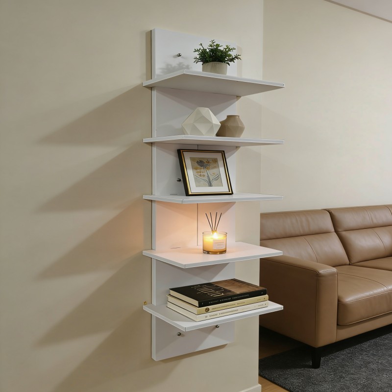 Wall-Mounted Zigzag Corner Display Shelf — thumbnail 4