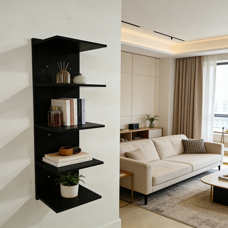 Wall-Mounted Zigzag Corner Display Shelf — thumbnail 12