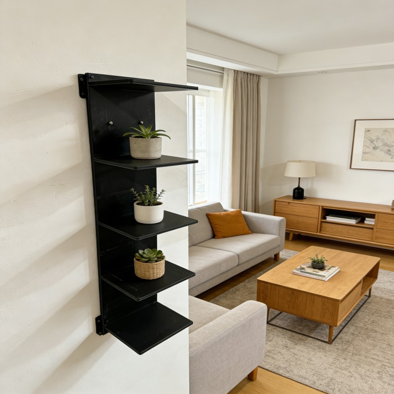 Wall-Mounted Zigzag Corner Display Shelf — thumbnail 9