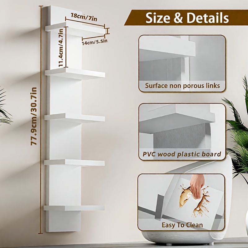 Wall-Mounted Zigzag Corner Display Shelf — thumbnail 13