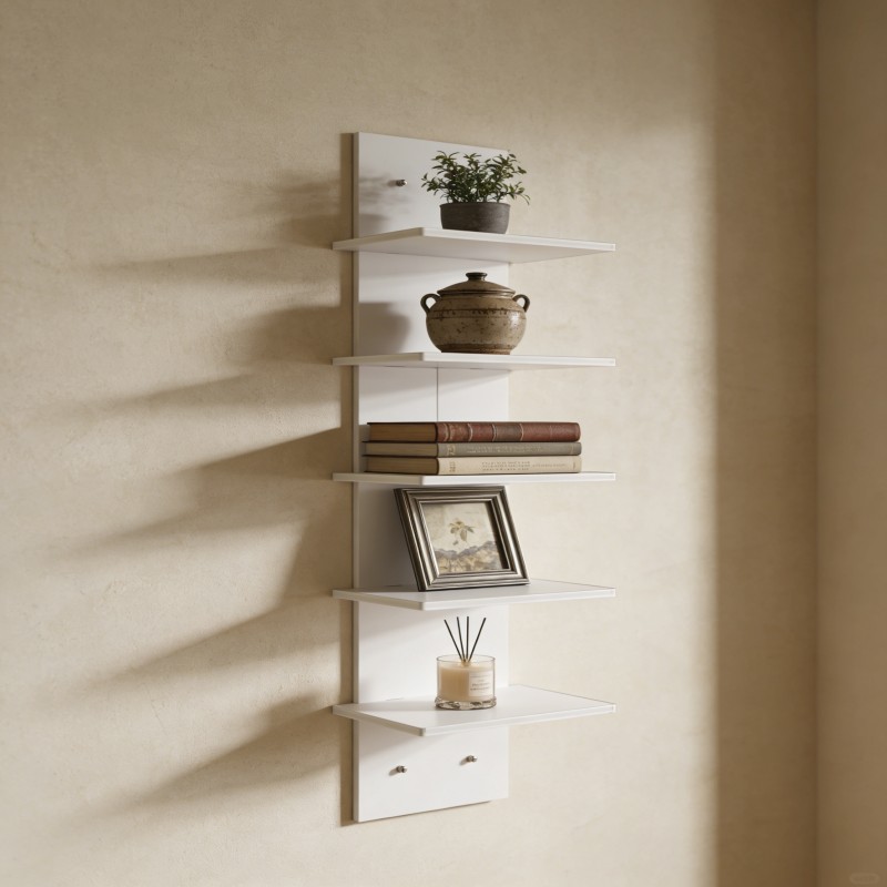 Wall-Mounted Zigzag Corner Display Shelf — thumbnail 3
