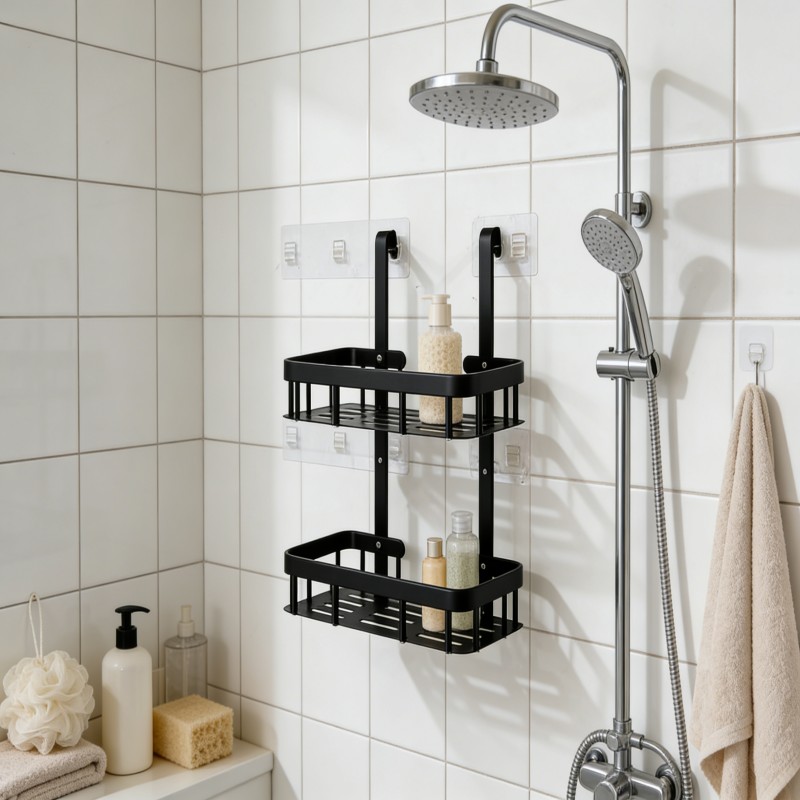 Shower Storage Caddy with Hanging Baskets — thumbnail 4