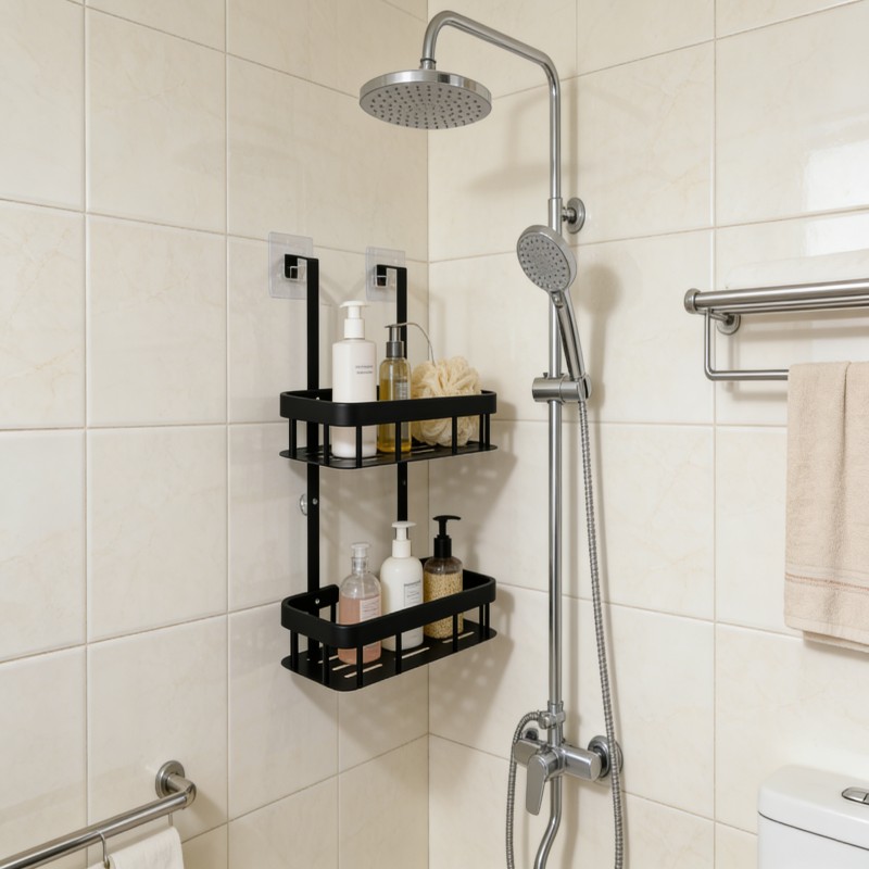 Shower Storage Caddy with Hanging Baskets