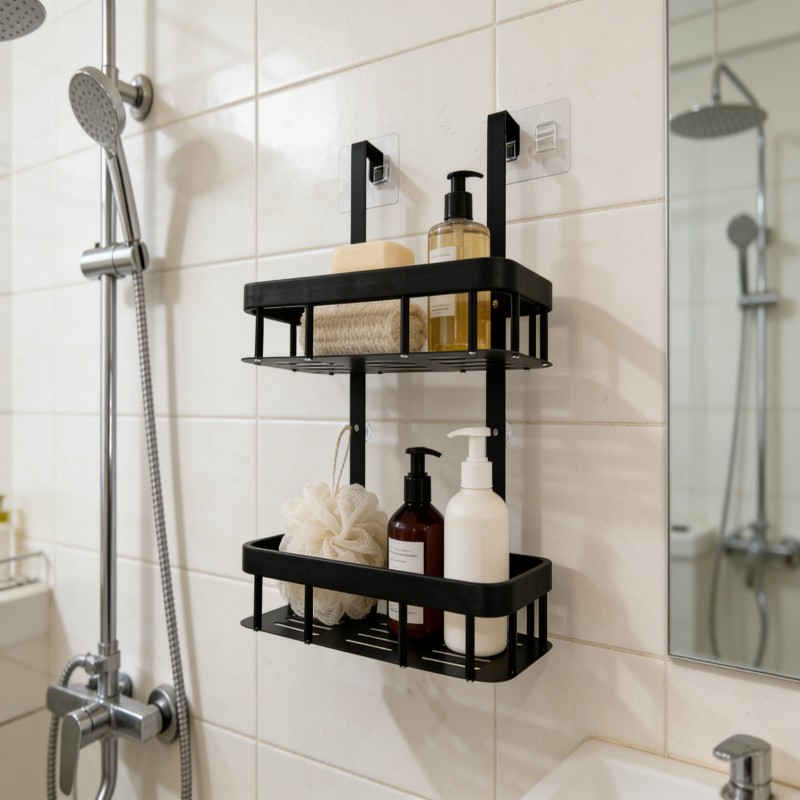 Shower Storage Caddy with Hanging Baskets — thumbnail 2