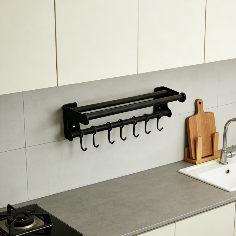 Foldable Wall Drying Rack with Hanging Hooks — thumbnail 4