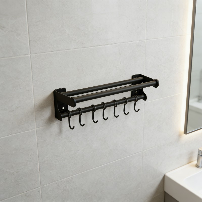 Foldable Wall Drying Rack with Hanging Hooks — thumbnail 7