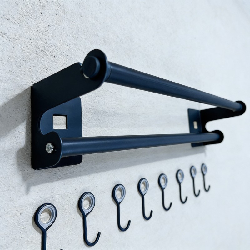 Foldable Wall Drying Rack with Hanging Hooks