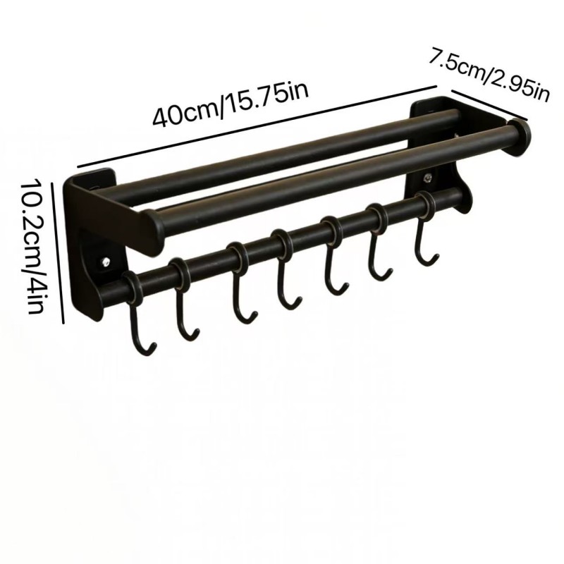Foldable Wall Drying Rack with Hanging Hooks — thumbnail 8
