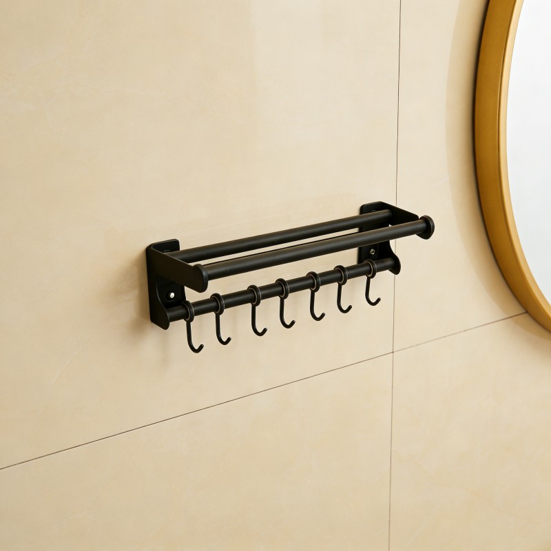 Foldable Wall Drying Rack with Hanging Hooks — thumbnail 5