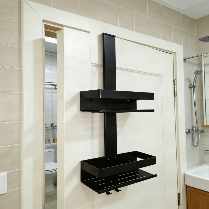 Shower Riser Storage Shelves