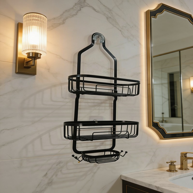 Hanging Shower Caddy with Two Baskets — thumbnail 3