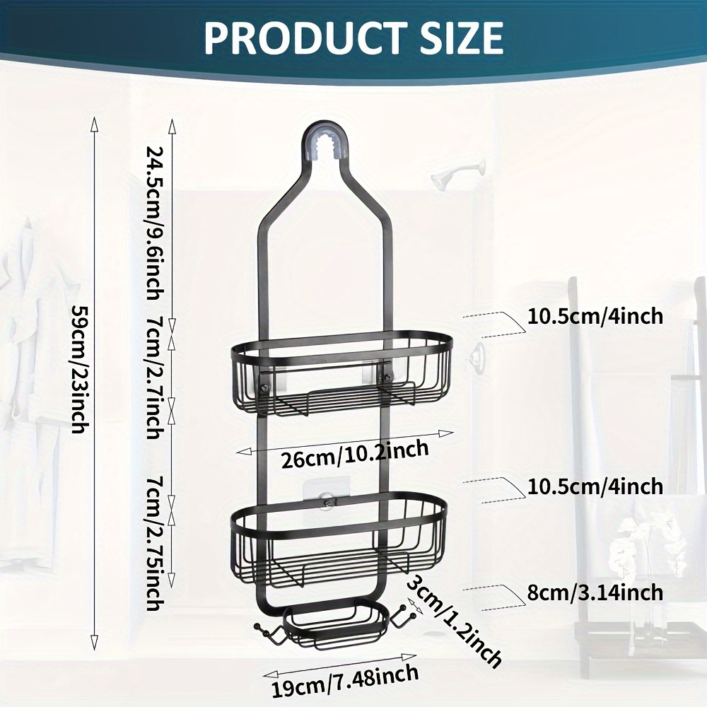 Hanging Shower Caddy with Two Baskets — thumbnail 7