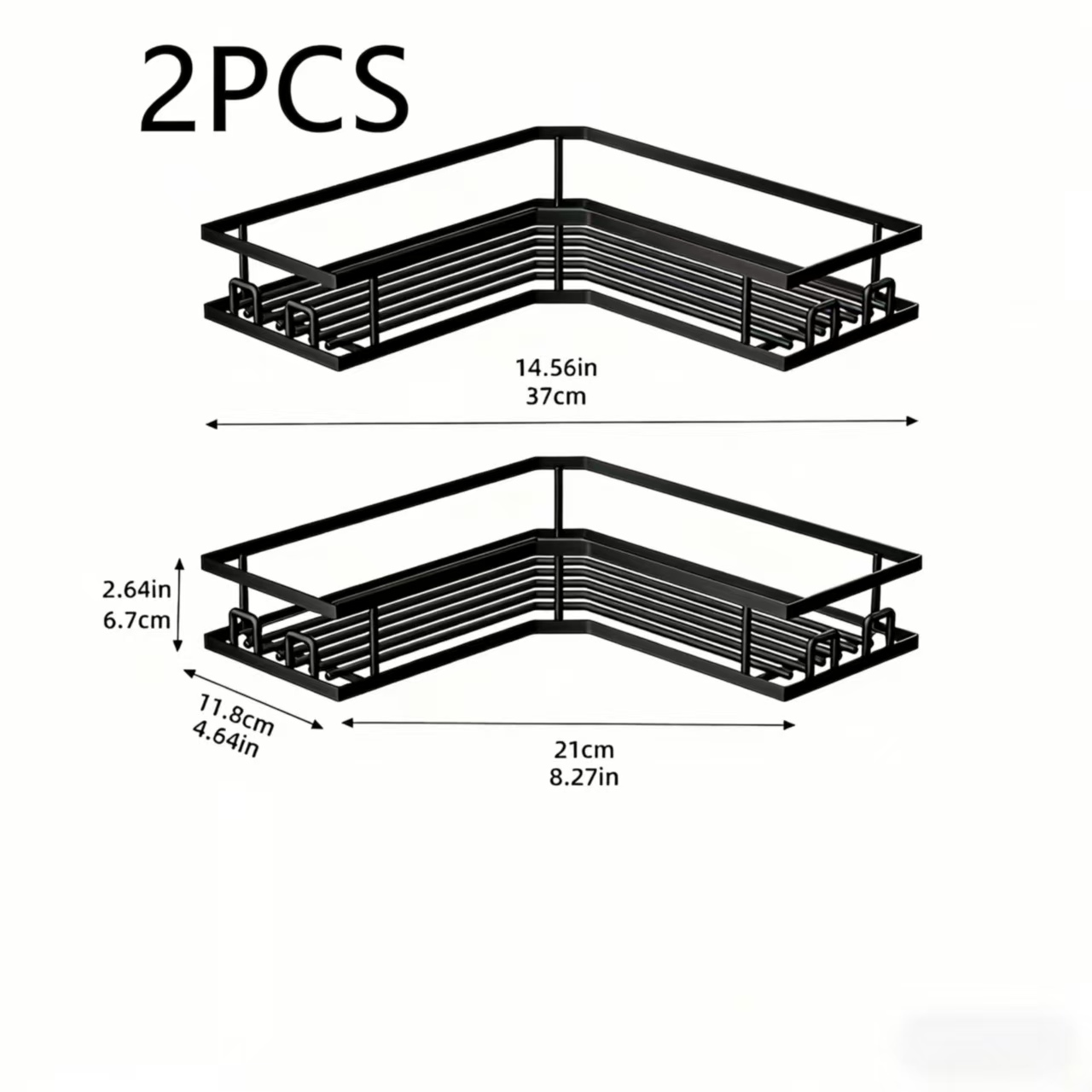 Two-Tier Corner Shower Storage Shelf — thumbnail 7