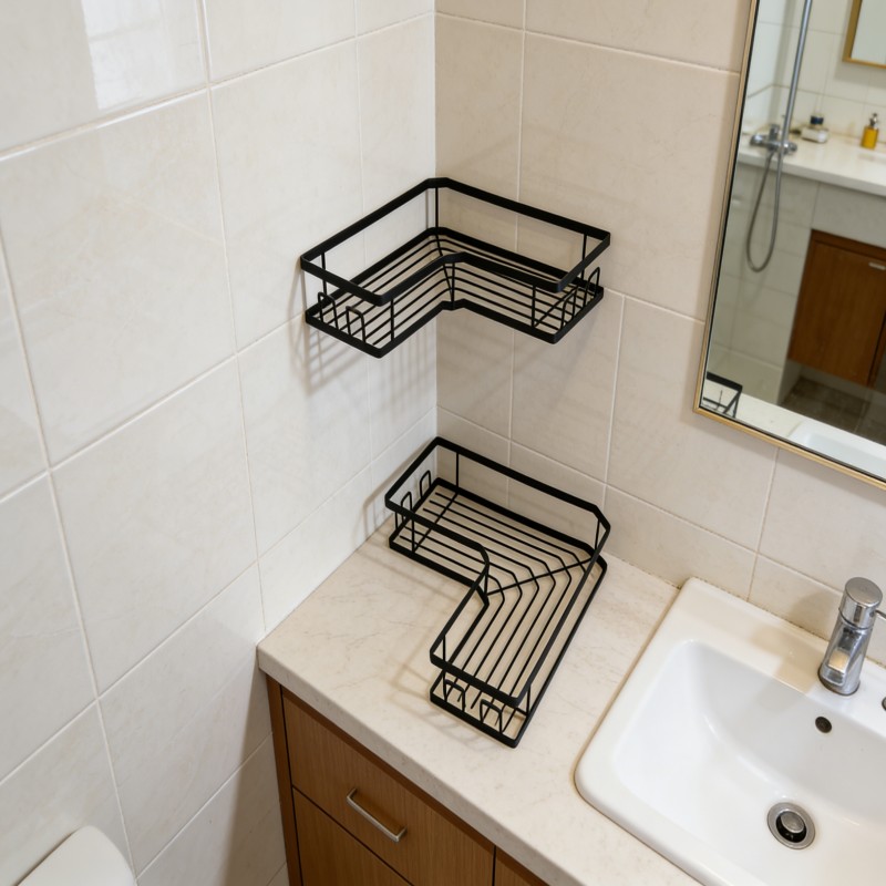 Two-Tier Corner Shower Storage Shelf — thumbnail 4