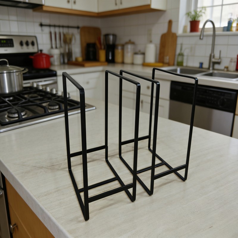 Cabinet Dish Storage Rack with Dividers — thumbnail 8