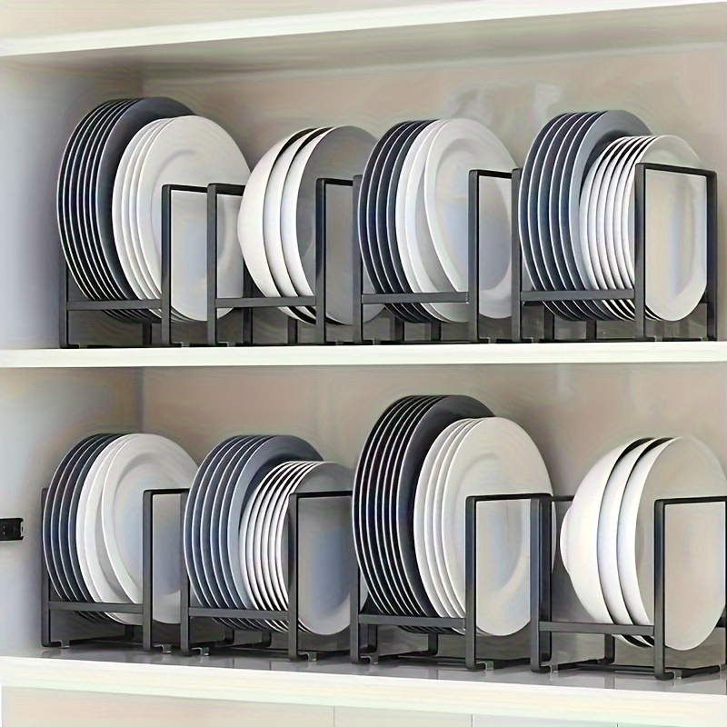 Cabinet Dish Storage Rack with Dividers — thumbnail 2