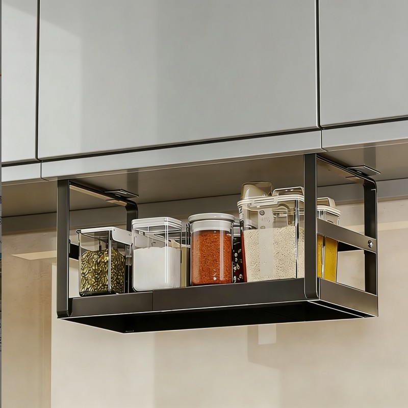 Under-Cabinet Pull-Down Storage Basket