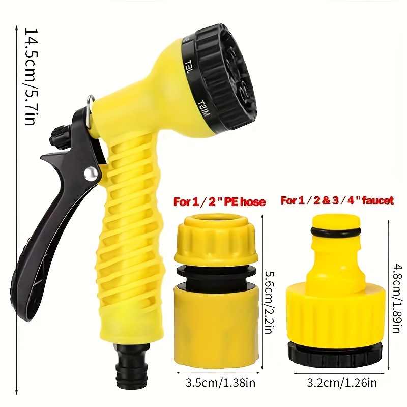 Garden Hose Spray Nozzle with Connector Accessories — thumbnail 6