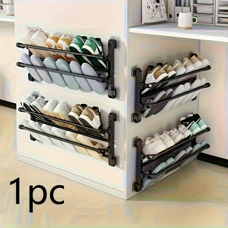 Wall-Mounted Folding Shoe Rack — image 1