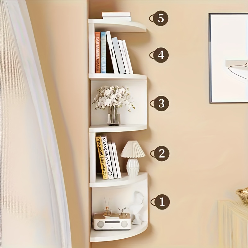 Wall Corner Shelf with Open Compartments — image 1