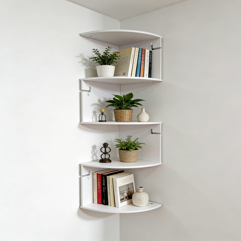 Wall Corner Shelf with Open Compartments — thumbnail 3
