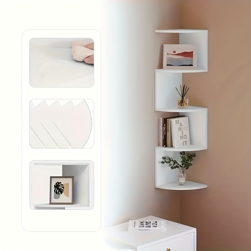 Wall Corner Shelf with Open Compartments — thumbnail 2
