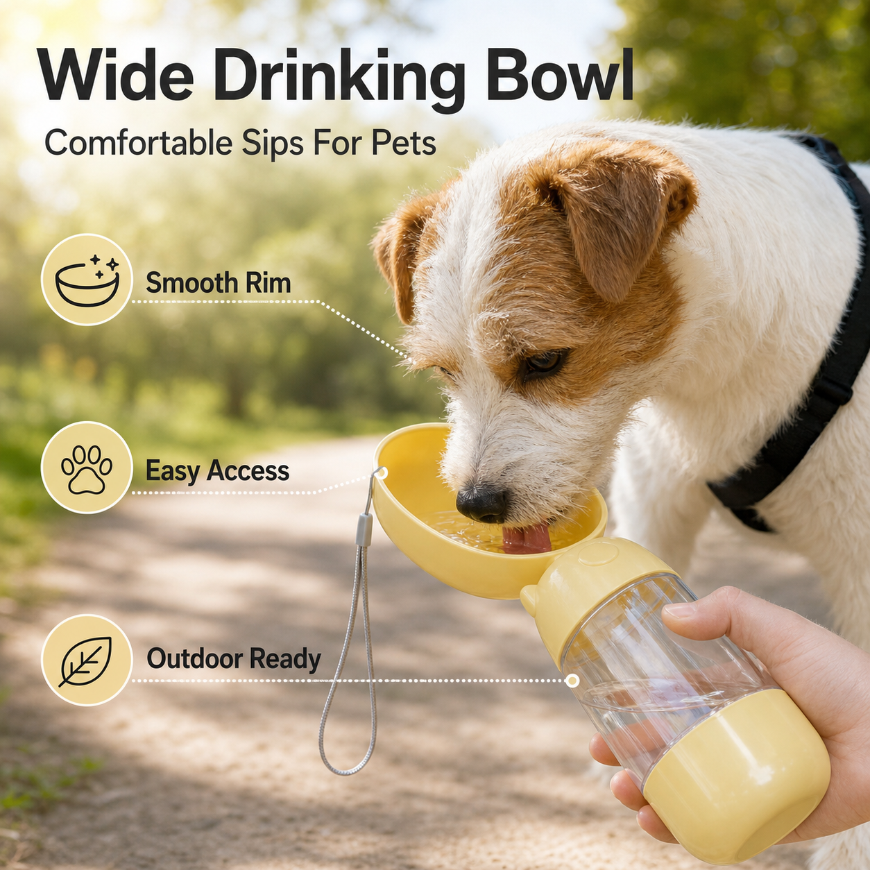 Portable Pet Water Bottle with Detachable Bowl — thumbnail 5