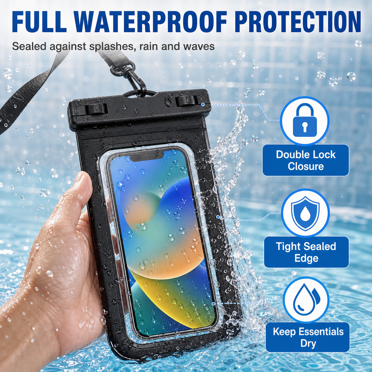 Waterproof Phone Pouch for Beach and Pool — thumbnail 6