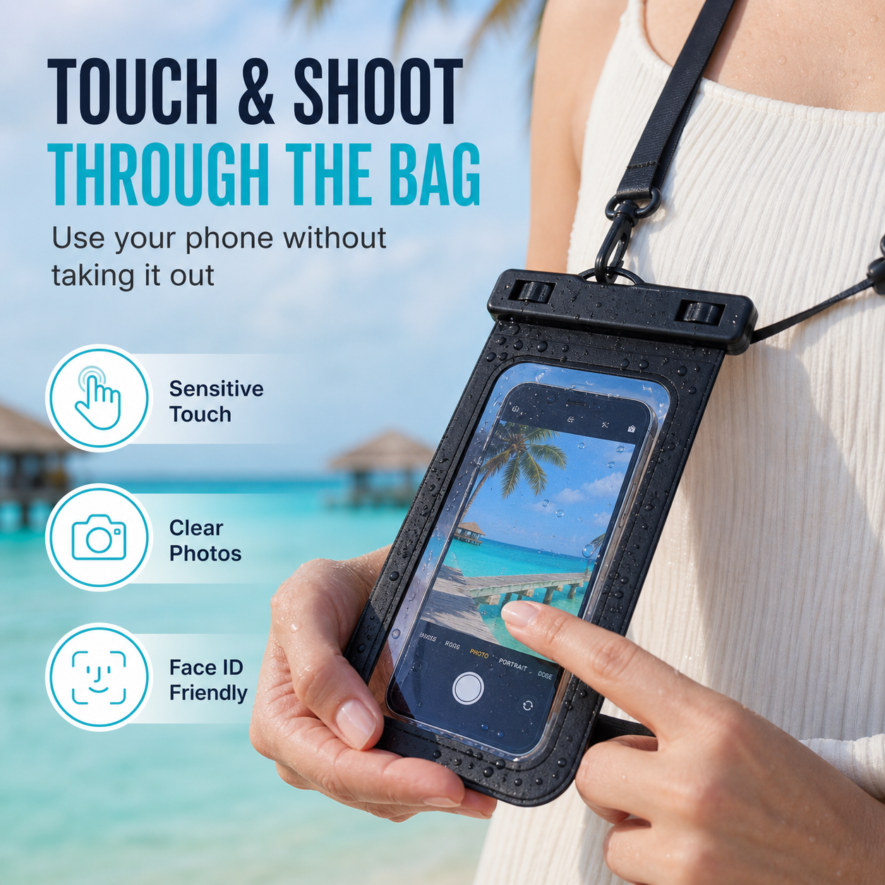 Waterproof Phone Pouch for Beach and Pool