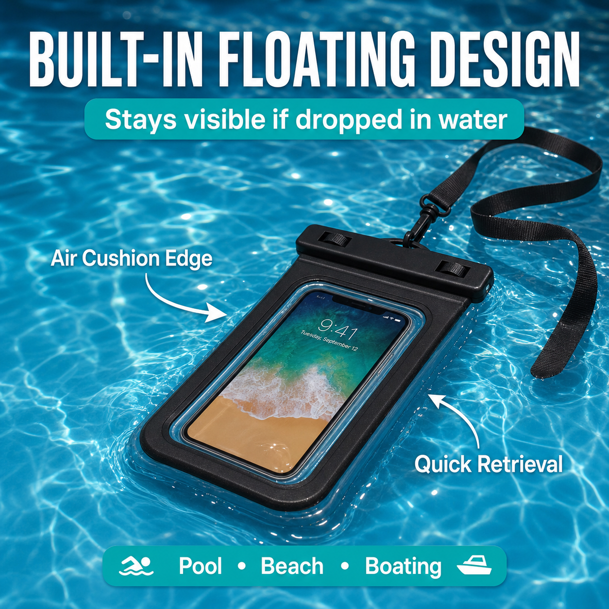 Waterproof Phone Pouch for Beach and Pool — thumbnail 2
