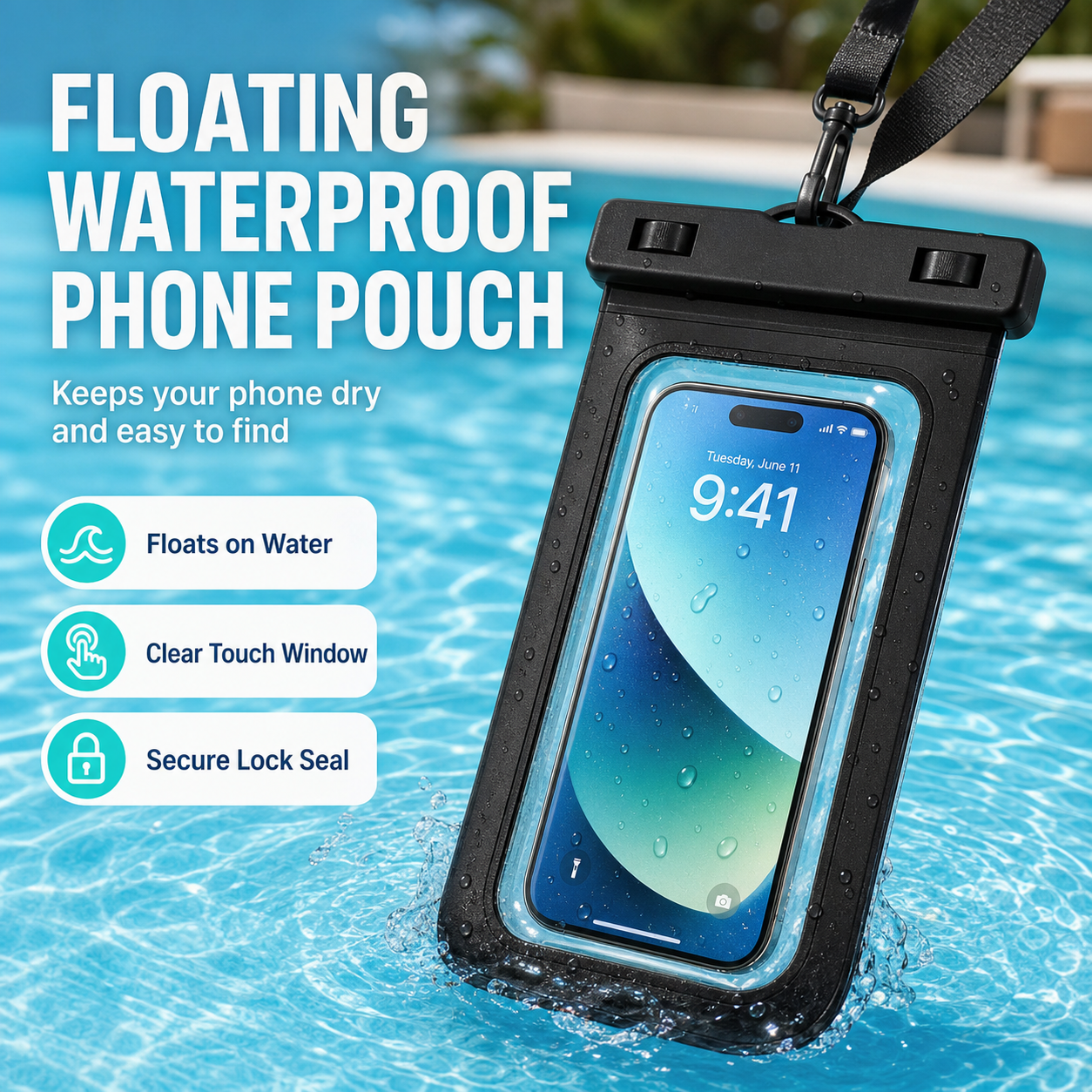 Waterproof Phone Pouch for Beach and Pool — thumbnail 3