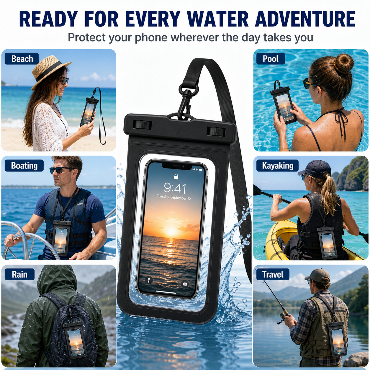 Waterproof Phone Pouch for Beach and Pool — thumbnail 5
