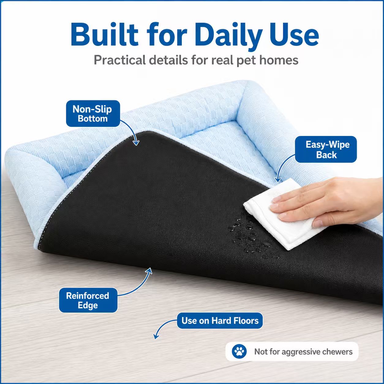 Pet Resting Mat with Raised Bolster Edges — thumbnail 3