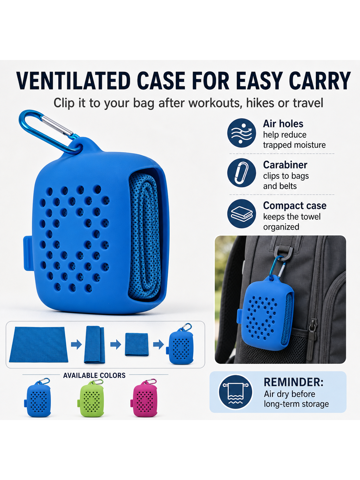 Cooling Sports Towel with Carry Case — thumbnail 3