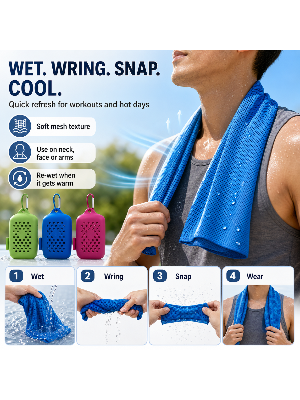 Cooling Sports Towel with Carry Case — thumbnail 7