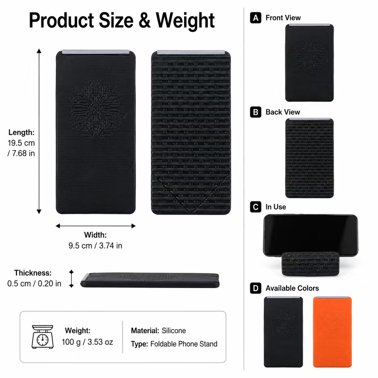 Foldable Silicone Phone Stand — thumbnail 8
