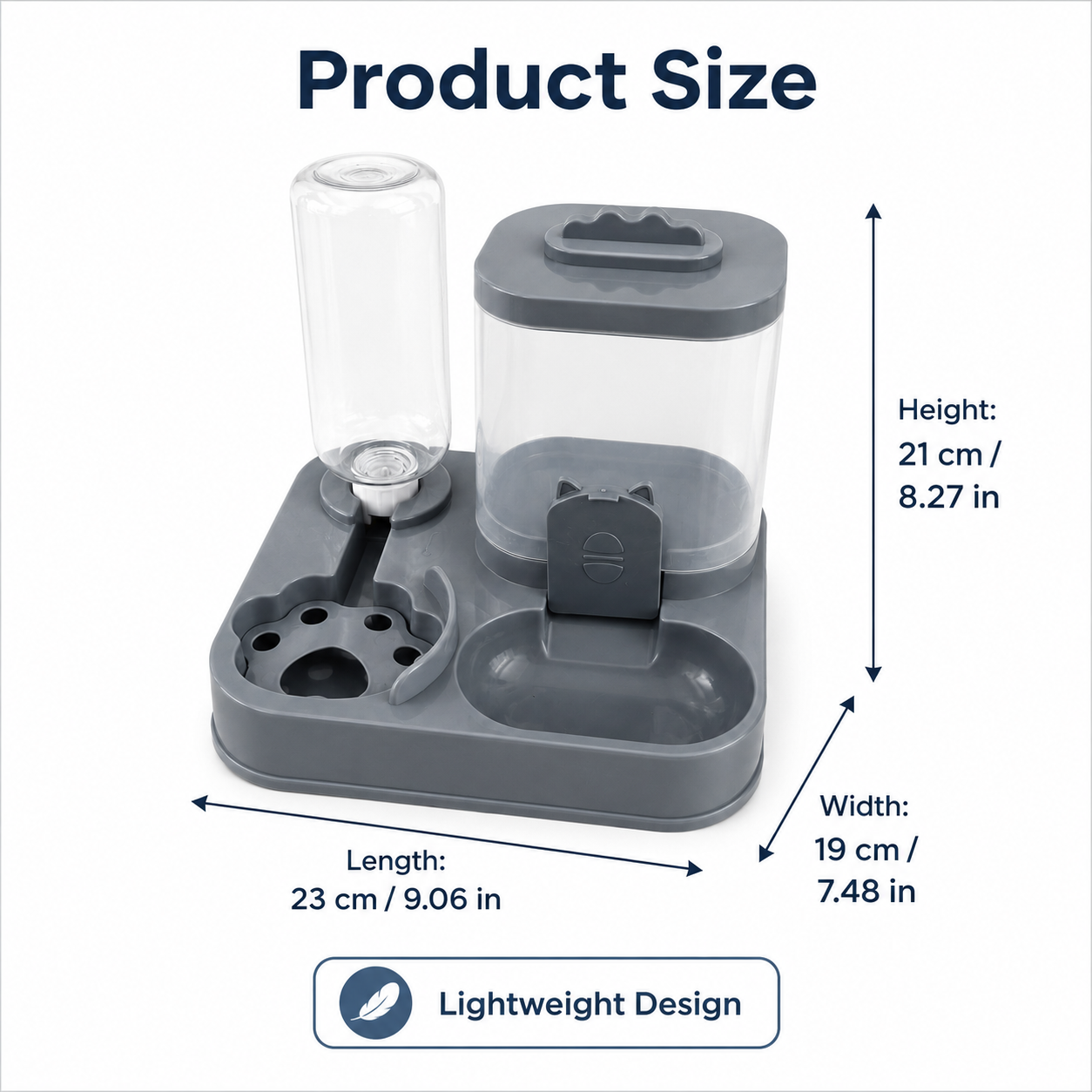 2-in-1 Gravity Pet Feeder and Water Dispenser — thumbnail 7