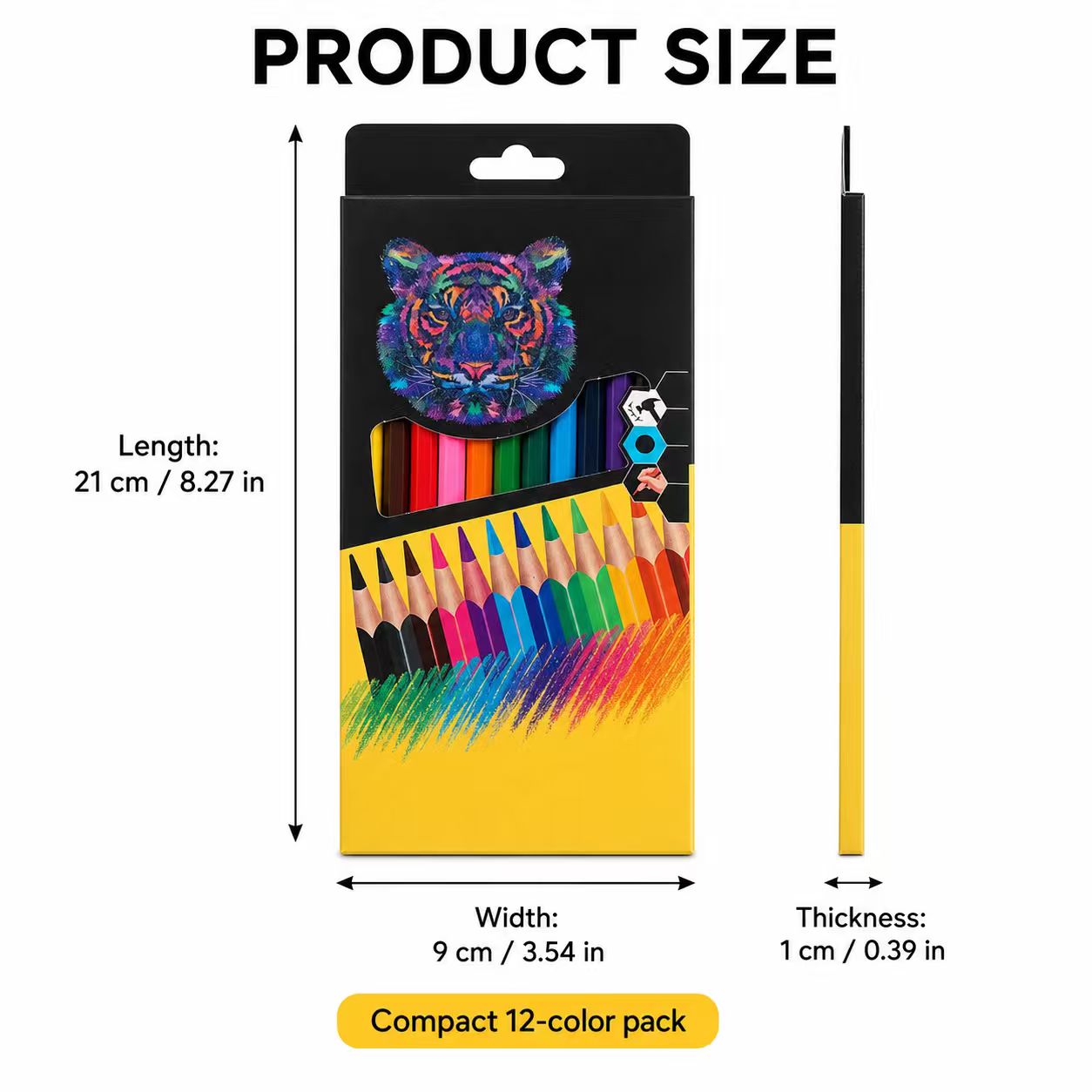 12-Color Pencil Set in Tiger-Print Box — thumbnail 7
