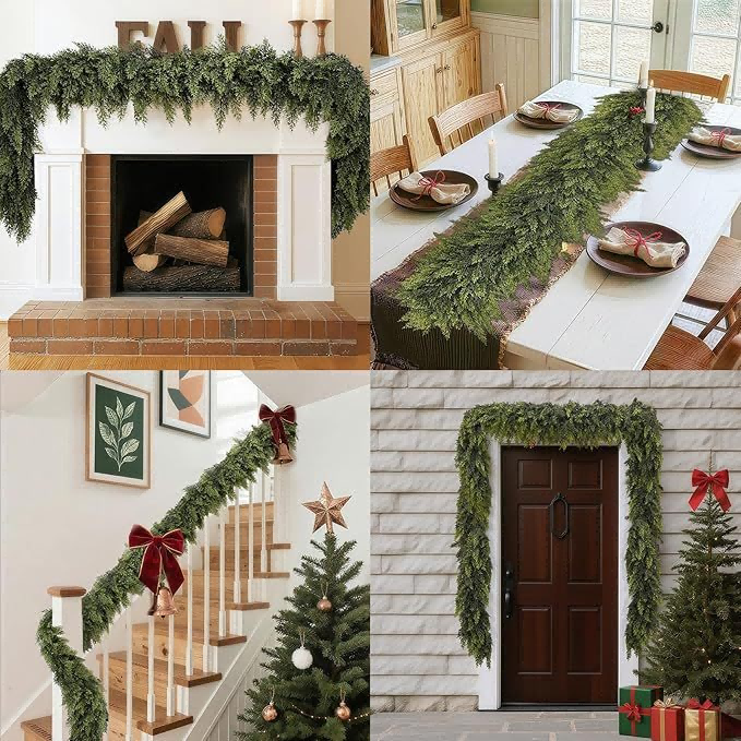 Artificial Cedar Garland for Indoor and Outdoor Decor — thumbnail 5