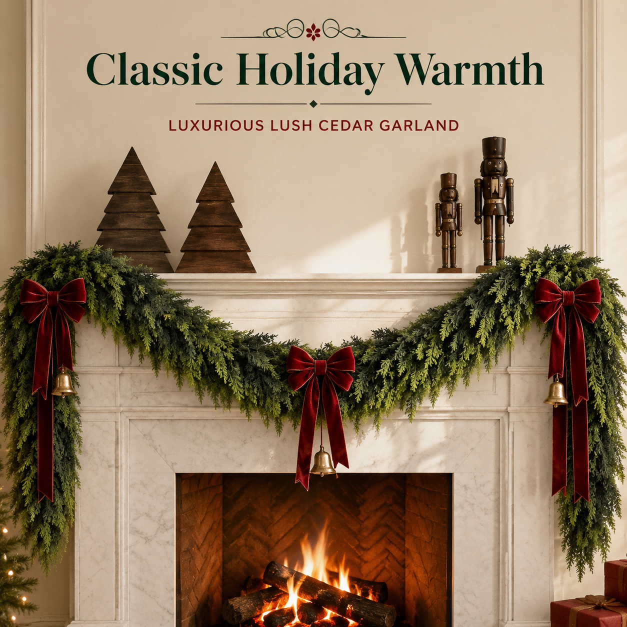 Artificial Cedar Garland for Indoor and Outdoor Decor — thumbnail 4
