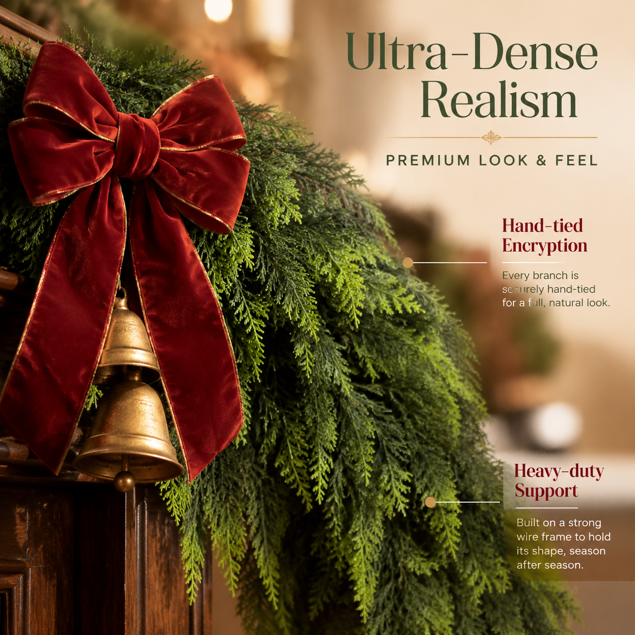 Artificial Cedar Garland for Indoor and Outdoor Decor — image 1