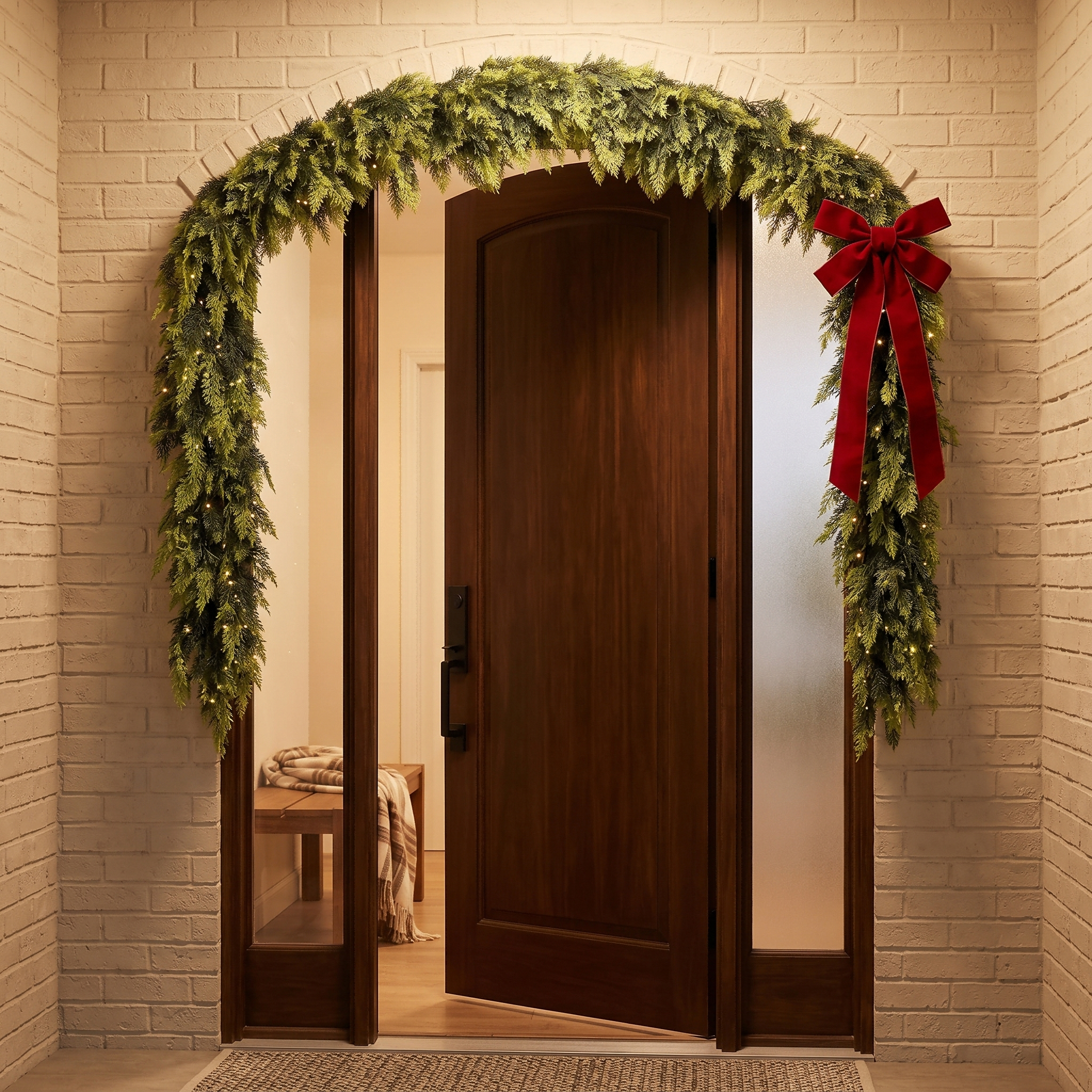 Artificial Cedar Garland for Indoor and Outdoor Decor — thumbnail 3