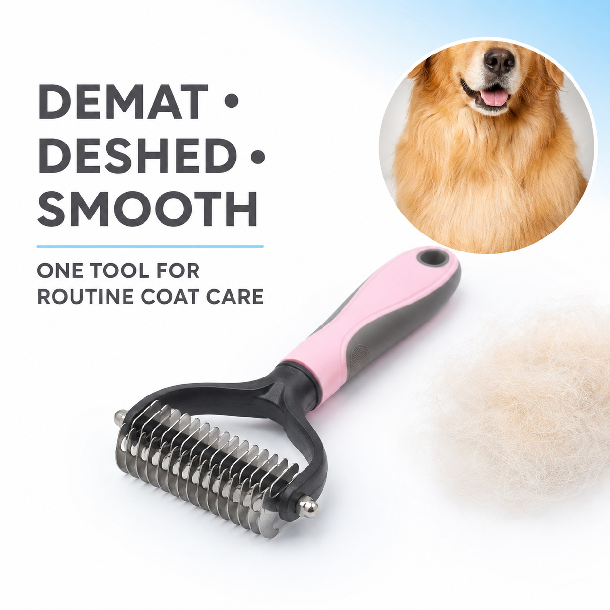Double-Sided Pet Grooming and Dematting Comb — thumbnail 3