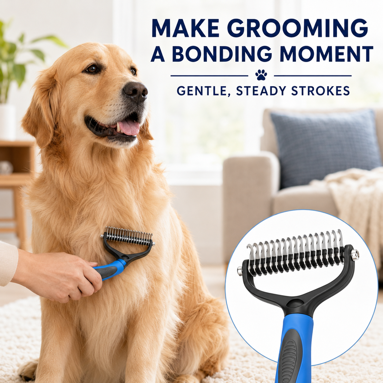 Double-Sided Pet Grooming and Dematting Comb — thumbnail 6