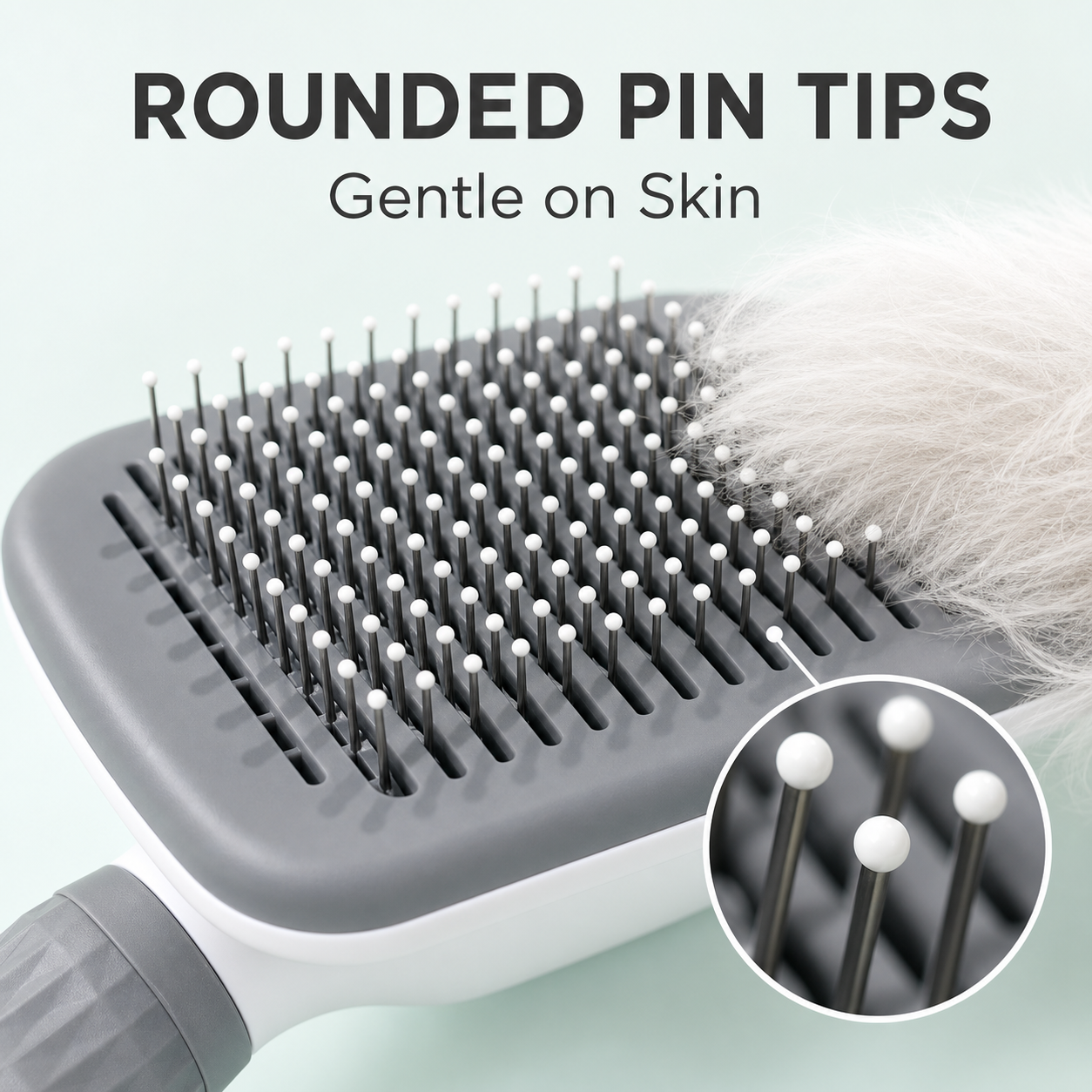 Pet Slicker Brush with One-Button Hair Release — thumbnail 5